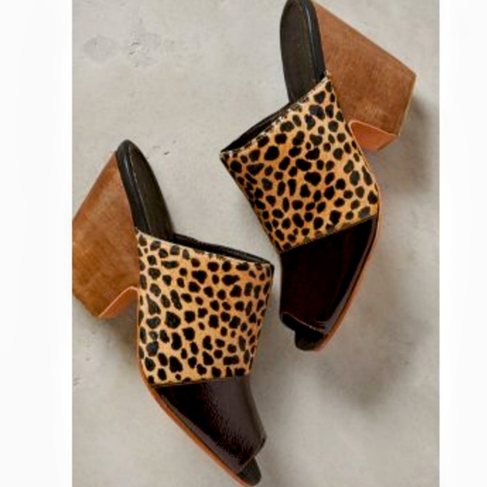 Never worn Rachel Comey leopard print mule clogs